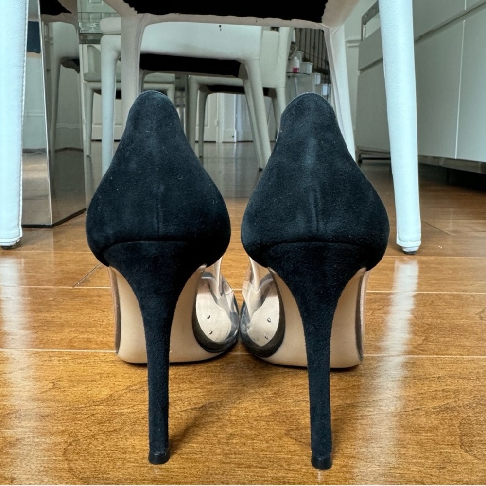 Gianvito Rossi Black and Clear Heels - Picture 3 of 5
